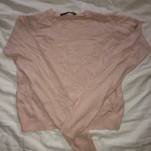 Brandy Melville baby pink cropped sweater